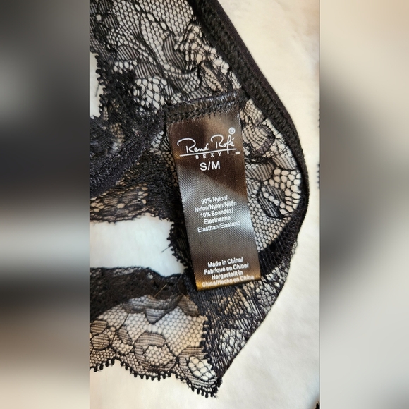 NWOT Rene Rofe Black Lace Bra and Panty Set - Picture 6 of 11